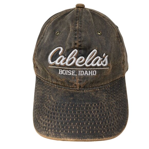 Cabela's Boise Idaho Slideback Hat Brown One Size Adjustable Embroidered 6 Panel - Picture 1 of 8